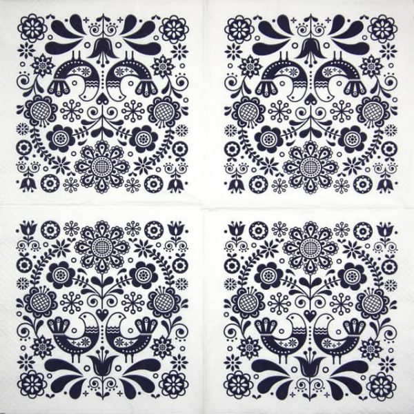 Lunch Napkins (20) - Folk Stamp