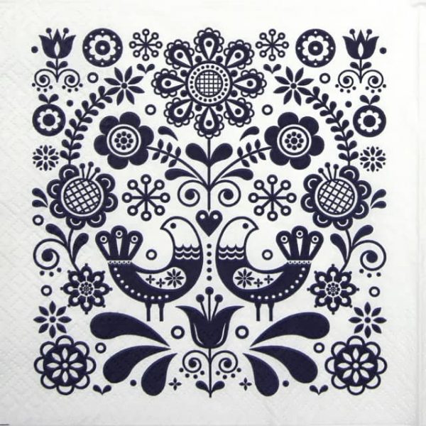 Lunch Napkins (20) - Folk Stamp