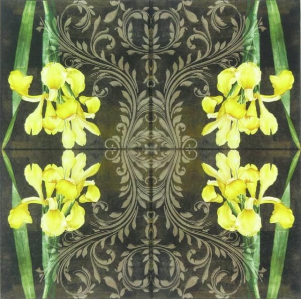 Paper Napkin - Iris Amarillo Black