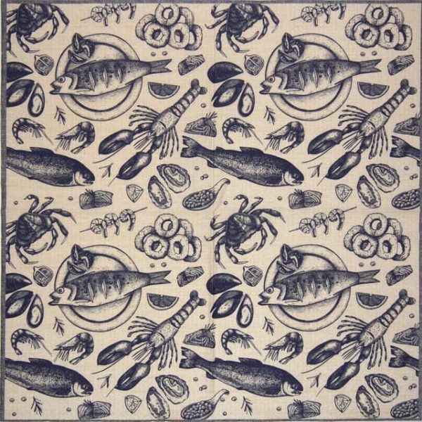 Lunch Napkins (20) - Delicious Seafood - Image 2