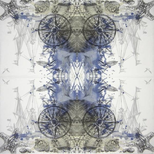 Paper Napkin - Vintage Marine Collage - Image 2