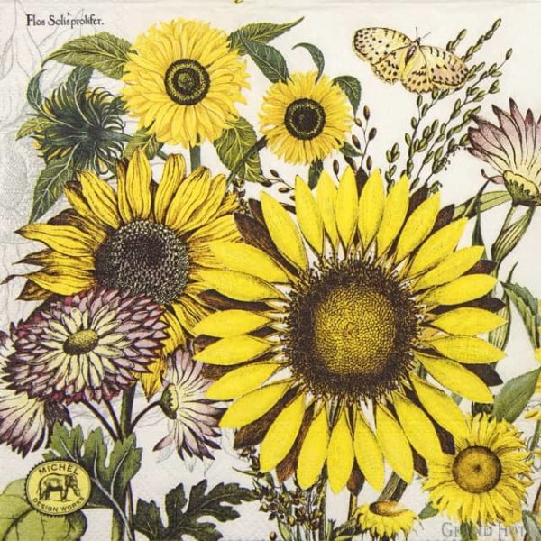Cocktail Napkin - Sunflower