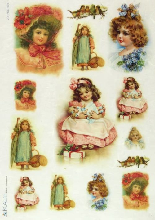 Rice Paper - Sweet Little Girls - 0047 (22 x 32cm)