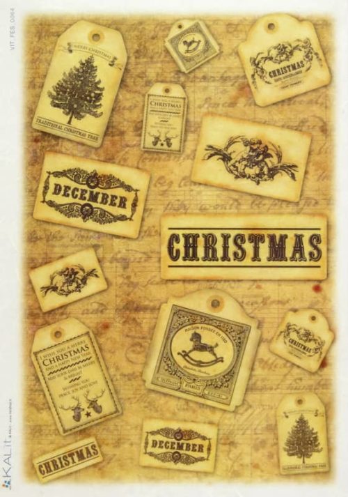 Rice Paper - Old Christmas Labels