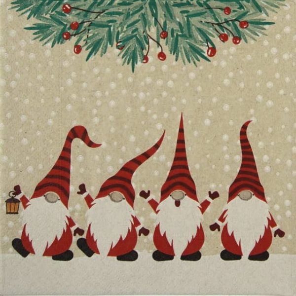 Paper Napkin - Happy Santas