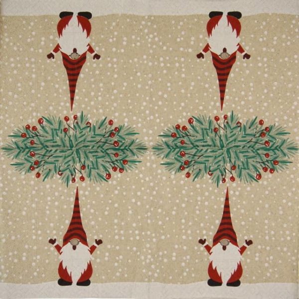 Cocktail Napkin - Happy Santas - Image 2