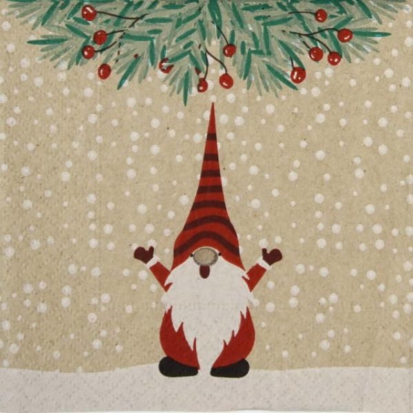 Cocktail Napkin - Happy Santas