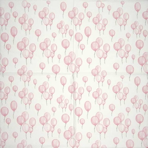 Paper Napkin - Petit Ballons bleu rose