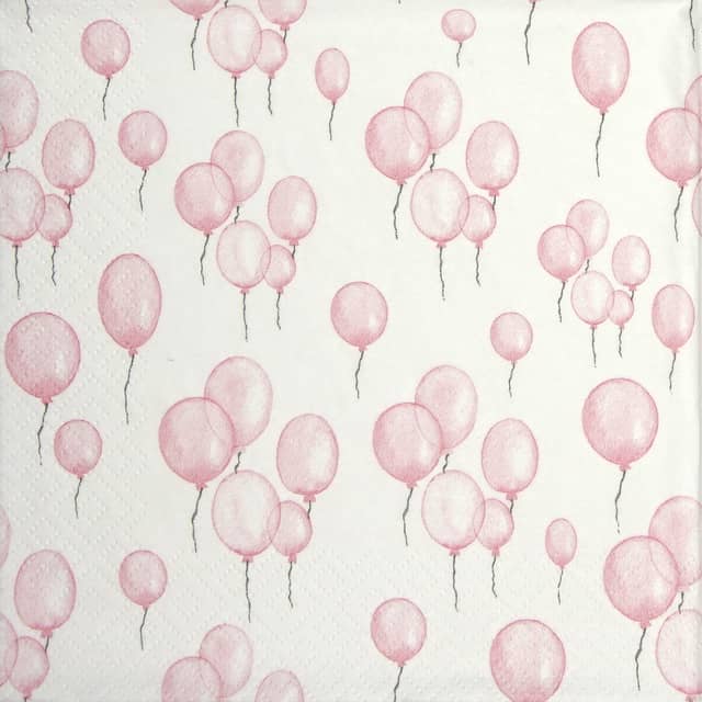 Lunch Napkins (20) - Petit Ballons rose