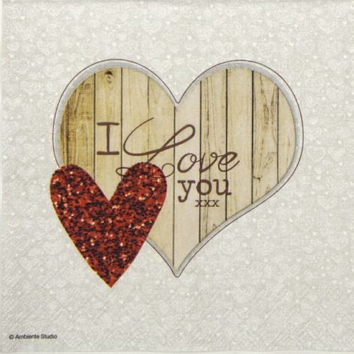 Cocktail Napkin - I love you
