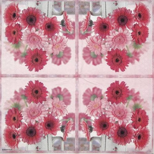 Paper Napkin - Pink Gerberas