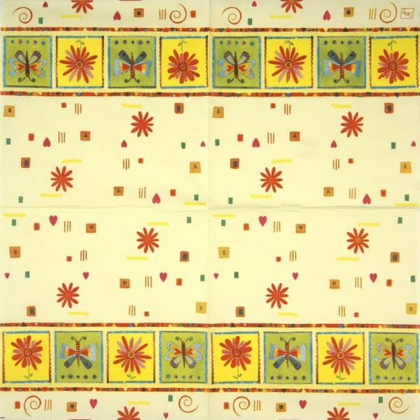 Lunch Napkins (20) - Flower decoration - Image 2