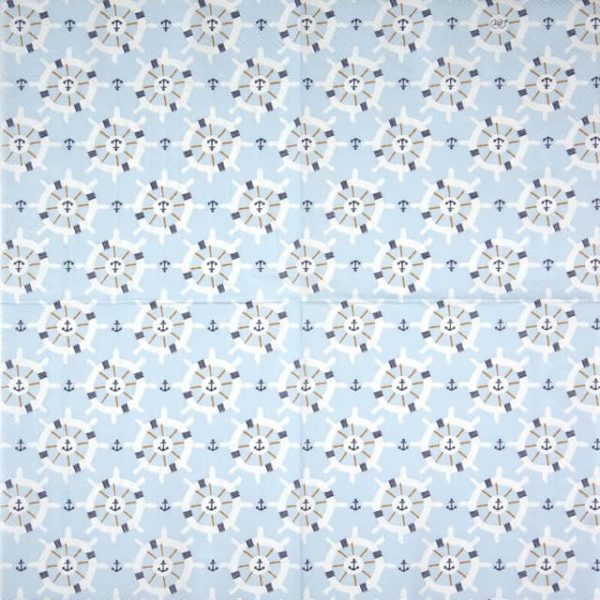 Lunch Napkins (20) - Boat Trip light blue - Image 2