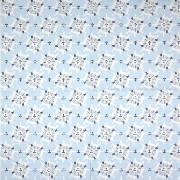 Paper Napkin - Boat Trip light blue