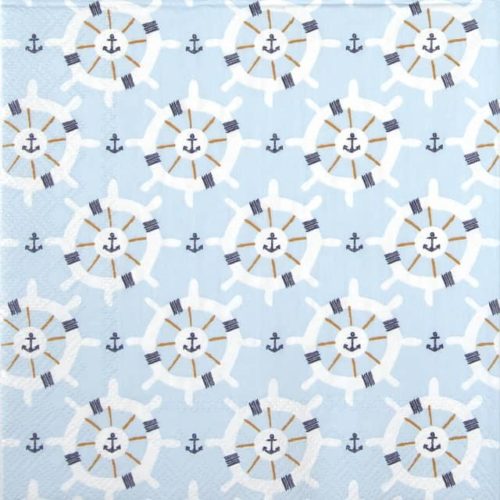 Lunch Napkins (20) - Boat Trip light blue