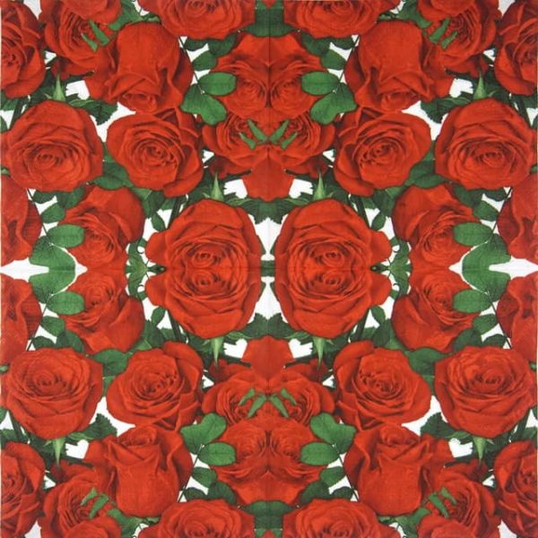 Paper Napkin - Classic Red Roses