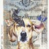 Rice Paper - Dog and Butterflies - 0161 (22 x 32cm)
