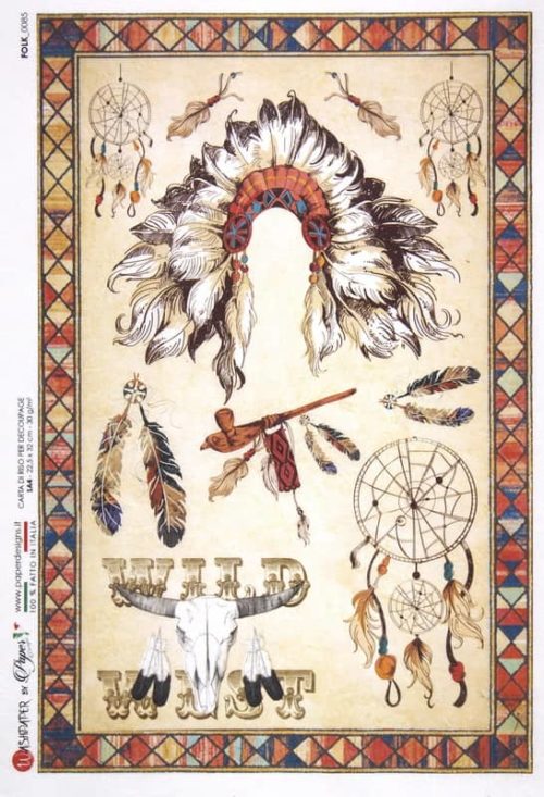 Rice Paper - Indian Artifacts (22 x 32cm)