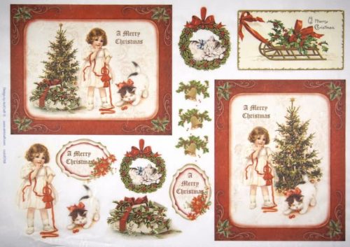 Rice Paper - Merry Christmas 32x45cm