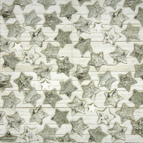 Lunch Napkins (20) - Birch Stars - Image 2