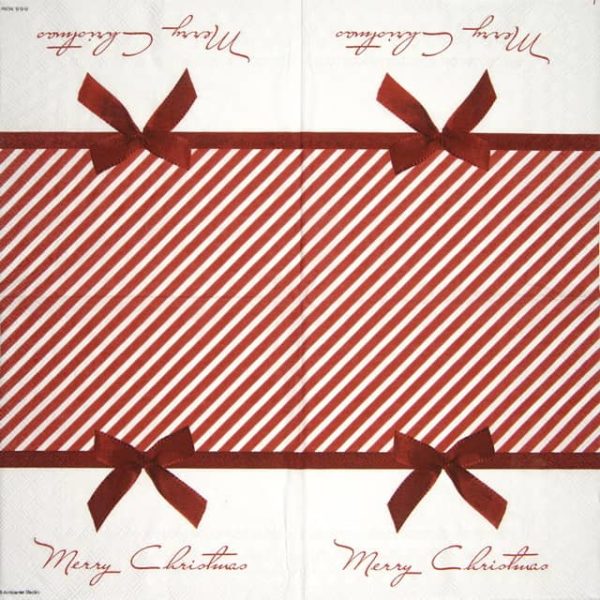 Paper Napkin - Christmas Bow red