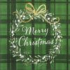 Cocktail Napkins (20) - Christmas Plaid Green