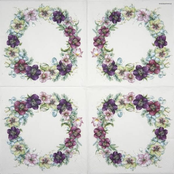 Lunch Napkins (20) - Christmas Rose White