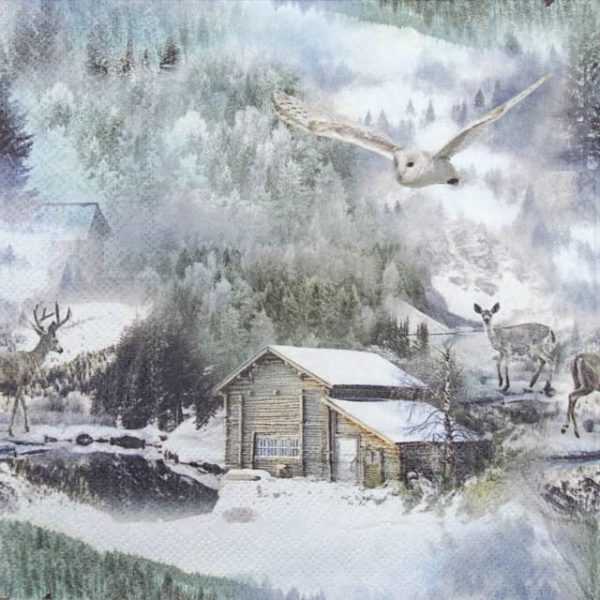 Paper Napkin - Flying Owl