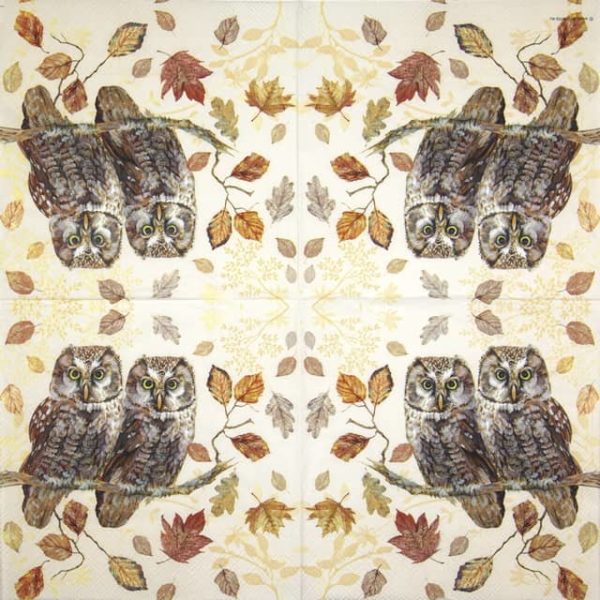 Lunch Napkins (20) - Owl Couple - Image 2