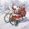 Cocktail Napkins (20) - Santa On Sledge