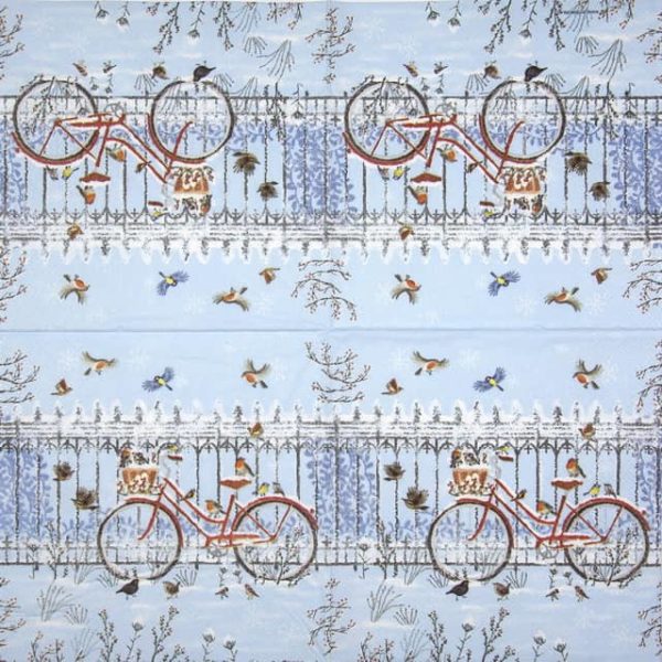 Lunch Napkins (20) - Snowy Bicycle