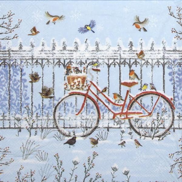 Lunch Napkins (20) - Snowy Bicycle