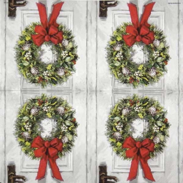 Lunch Napkins (20) - White Wreath