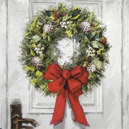 Lunch Napkins (20) - White Wreath