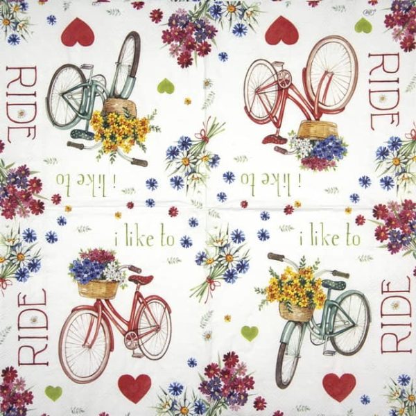 Paper Napkin - I Love My Bike