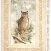 Rice Paper - Owl in forest brown