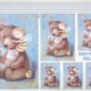 Rice Paper Teddy Bears blue