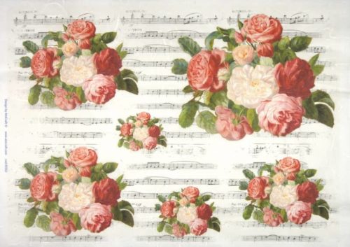 Rice Paper Roses and Musical Notes