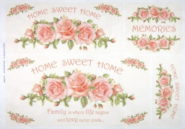 Rice Paper Sweet Home Roses
