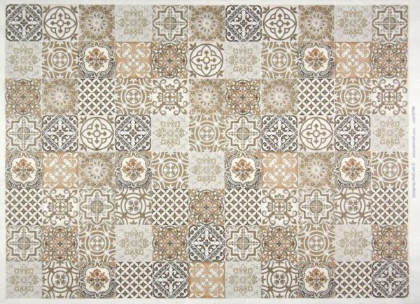 Rice Paper Tiles Brown