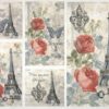 Rice Paper Eiffel Tower and Roses