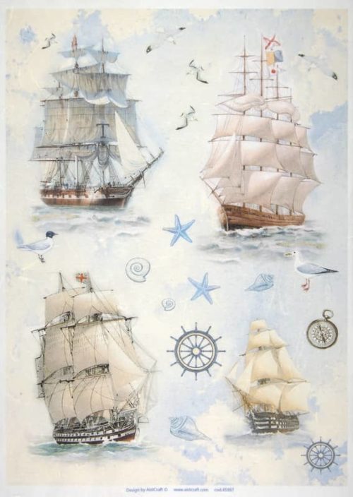 Rice Paper - Sailboats large