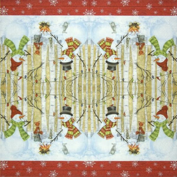 Lunch Napkins (20) - Winterly Barbecue - Image 2