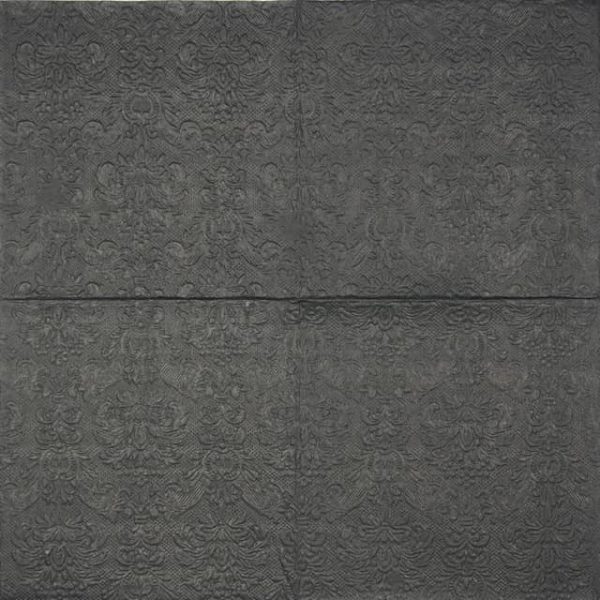 Paper Napkin - Embossed Elegance Dark Grey