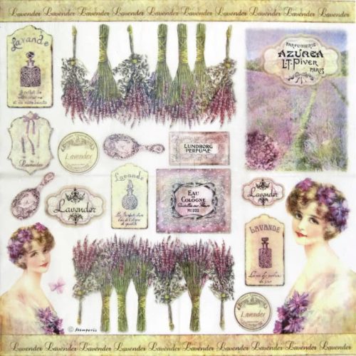 Stamperia Rice Paper - Lavender (50 x 50cm)