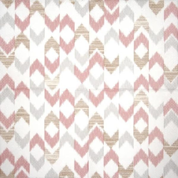 Paper Napkin - Bamboo ikat rose - Image 2