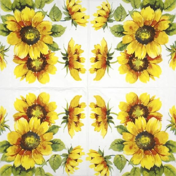 Lunch Napkins (20) - Colourful Sunflowers