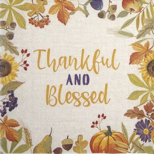 Paper Napkin - Thankful linen