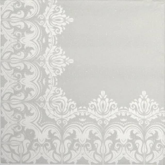 Paper Napkin - Ornament Border grey