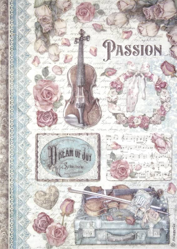 Rice Paper - Passion music - DFSA4621 - Stamperia